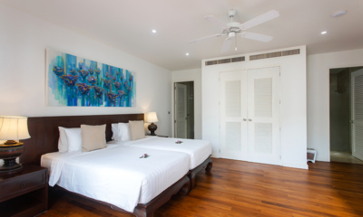 Villa Frangipani Bedroom Three with Twin Beds | Maenam, Koh Samui