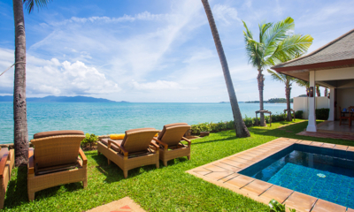 Villa Frangipani Pool Side Sun Beds with Sea View | Maenam, Koh Samui