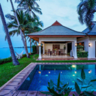 Villa Frangipani Pool at Night | Maenam, Koh Samui