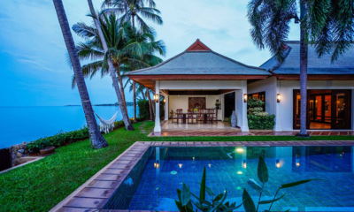 Villa Frangipani Pool at Night | Maenam, Koh Samui