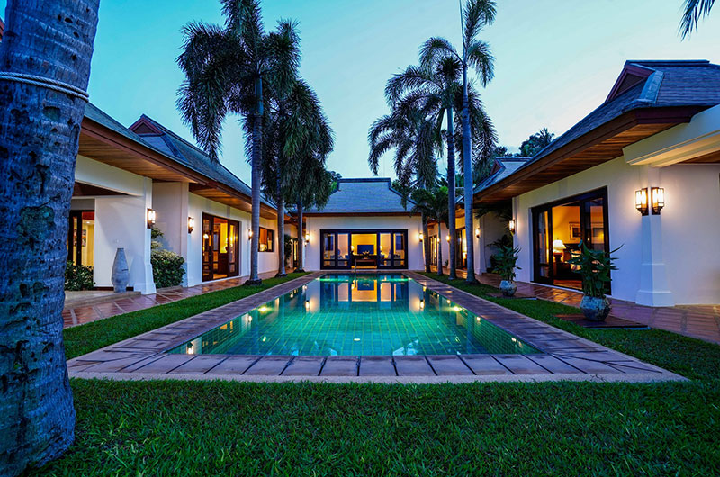 Villa Frangipani Swimming Pool at Night | Maenam, Koh Samui