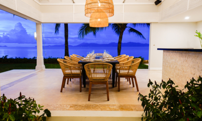 Villa Waterlily Dining with Sea View at Night | Maenam, Koh Samui