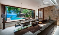 Villa Hin Samui Kitchen and Dining Area with Pool View | Bophut, Koh Samui