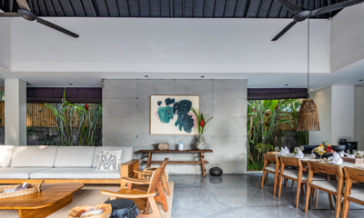 Villa Waha Living and Dining Area with View | Canggu, Bali