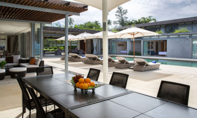 Sava Beach Villas Villa Cielo Pool Side Dining Area | Natai, Phang Nga