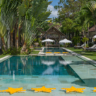 Abaca Villas Pool with Flowers | Seminyak, Bali