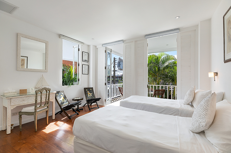 Villa M Bedroom Five with Twin Beds and View | Bophut, Koh Samui