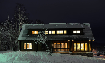Annabel Outdoor Area with Snow View at Night | Hirafu, Niseko
