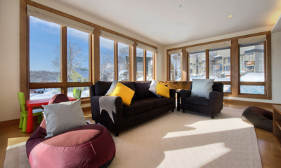 Annabel Living Area with View | Hirafu, Niseko