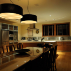 Annabel Kitchen and Dining Area at Night | Hirafu, Niseko