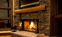 Eliona Fireplace Mantel | Lower Hirafu Village, Niseko