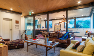 Gustav's Hideaway Indoor Living Area | Hirafu, Niseko
