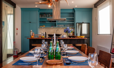 Gustav's Hideaway Kitchen and Dining Area with Crockery | Hirafu, Niseko