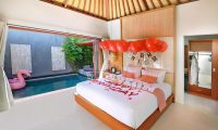 Legian Kriyamaha Villa Bedroom with Birthday Decoration | Legian, Bali
