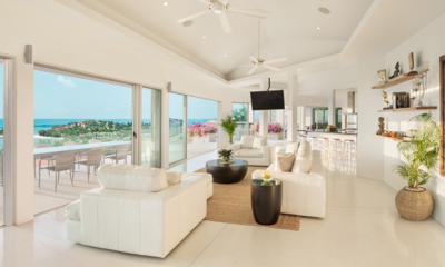 Baan Bon Khao Samui Indoor Living Area with View | Choeng Mon, Koh Samui