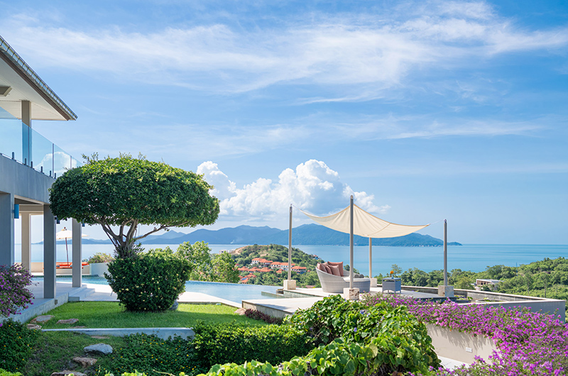 Baan Bon Khao Samui Outdoor Area with View | Choeng Mon, Koh Samui
