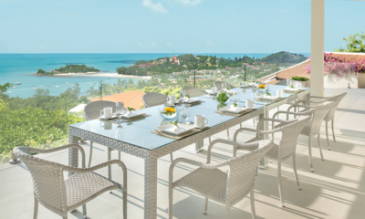 Baan Bon Khao Samui Open Plan Dining Area with Sea View | Choeng Mon, Koh Samui