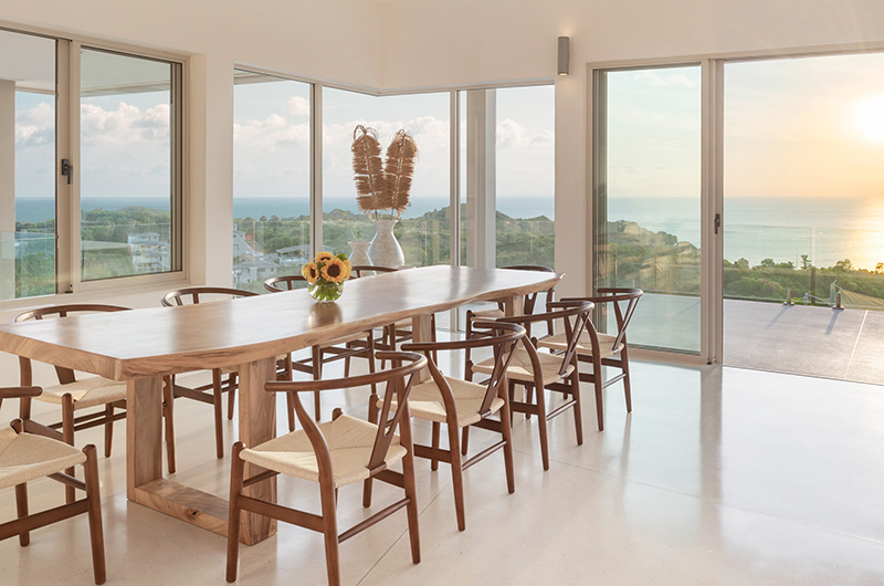 Baan Bon Khao Samui Indoor Dining Area with Sea View | Choeng Mon, Koh Samui