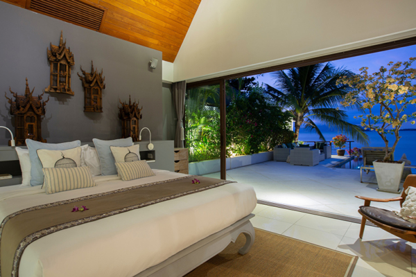 Baan Capo Bedroom Two with View at Night | Bang Rak, Koh Samui