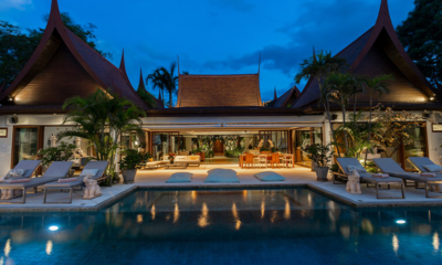 Baan Capo Pool Side Area at Night | Bang Rak, Koh Samui