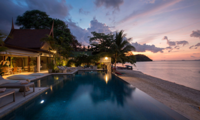 Baan Capo Pool Side Area at Night with Beach View | Bang Rak, Koh Samui