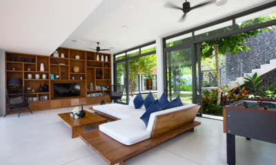 Villa Malouna Living Area with TV and View | Bang Por, Koh Samui