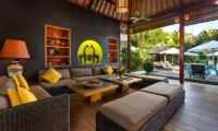 Villa Tangram Living Area with Pool View | Seminyak, Bali