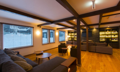 Greystone Indoor Living Area with TV | Hirafu, Niseko