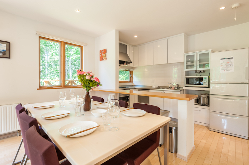 The Chalets At Country Resort Shiribetsu Dining and Kitchen Area | Hirafu, Niseko