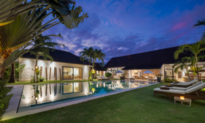 Abaca Villas Villa Iluh Gardens and Pool at Night | Seminyak, Bali