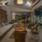 Abaca Villas Villa Iluh Indoor Living Area at Night | Seminyak, Bali