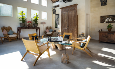 Abaca Villas Villa Iluh Seating Area with Chess | Seminyak, Bali