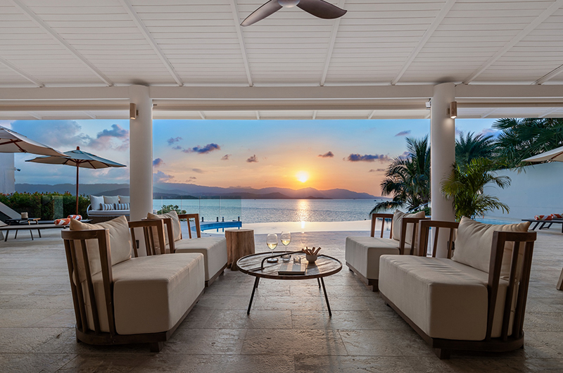 Villa Peace Open Plan Seating Area with Sunset View | Choeng Mon, Koh Samui