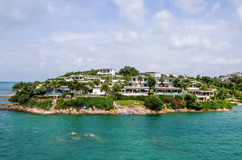 Villa Peace Bird's Eye View | Choeng Mon, Koh Samui
