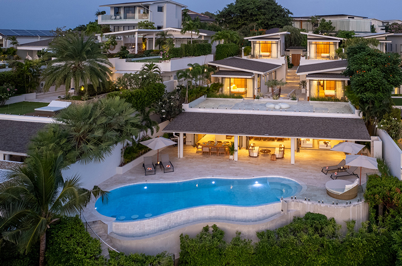 Villa Peace Gardens and Pool at Night | Choeng Mon, Koh Samui
