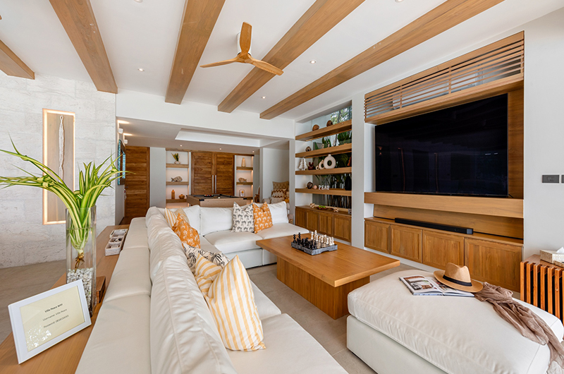 Villa Peace Living Area with TV | Choeng Mon, Koh Samui