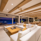 Villa Peace Living Area with View at Night | Choeng Mon, Koh Samui
