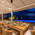 Villa Peace Dining Area at Night | Choeng Mon, Koh Samui