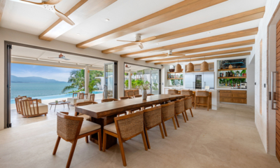 Villa Peace Indoor Dining Area with Sea View | Choeng Mon, Koh Samui