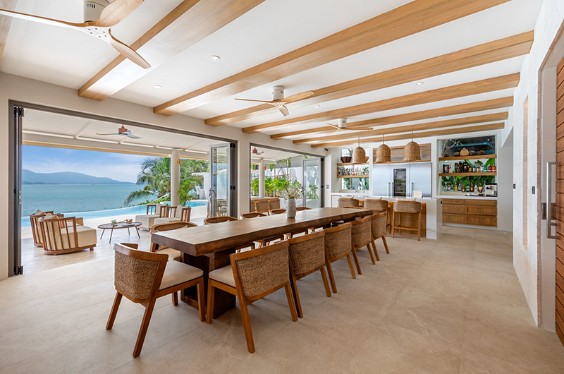 Villa Peace Indoor Dining Area with Sea View | Choeng Mon, Koh Samui