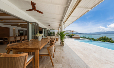 Villa Peace Open Plan Dining Area with Sea View | Choeng Mon, Koh Samui