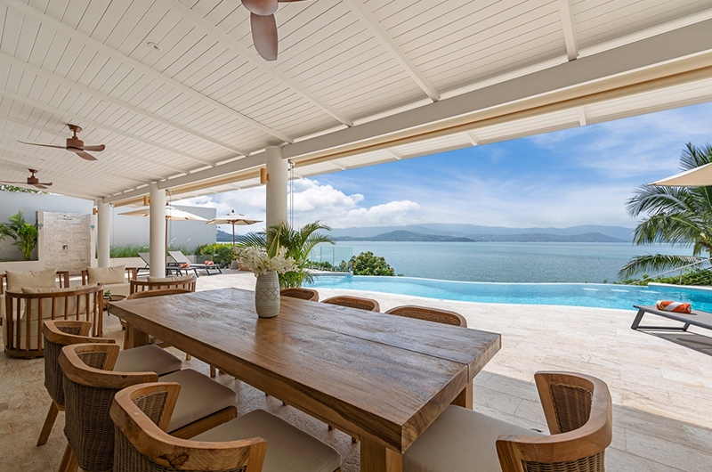 Villa Peace Dining Area with Sea View | Choeng Mon, Koh Samui