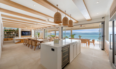 Villa Peace Kitchen and Dining Area with View | Choeng Mon, Koh Samui