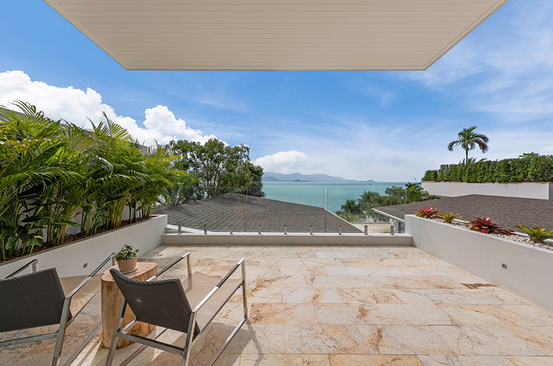 Villa Peace Master Bedroom One Balcony View | Choeng Mon, Koh Samui