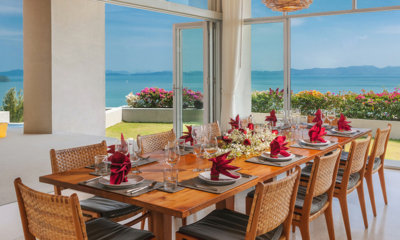 Villa Leelawadee Indoor Dining Area with Sea View | Pa Klok, Phuket