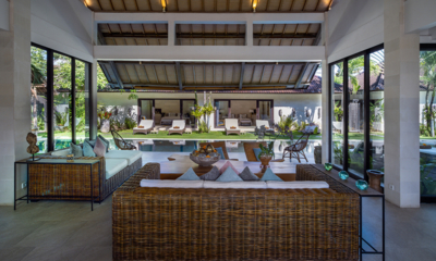 Abaca Villas Villa Kadek Living Area with Pool View | Seminyak, Bali