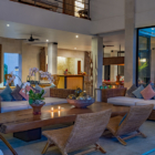 Abaca Villas Villa Kadek Living Area at Night | Seminyak, Bali