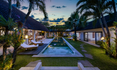 Abaca Villas Villa Nyoman Pool at Night | Seminyak, Bali