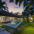 Abaca Villas Villa Nyoman Gardens and Pool at Night | Seminyak, Bali