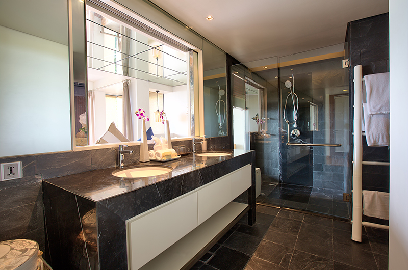 Villa Skyfall His and Hers Bathroom | Choeng Mon, Koh Samui
